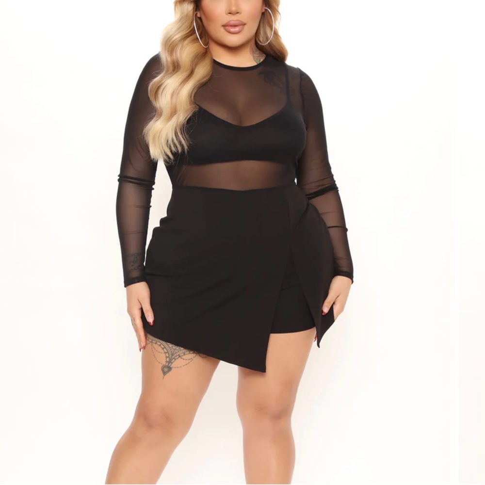 Blurred Lines Mesh Romper - Gem